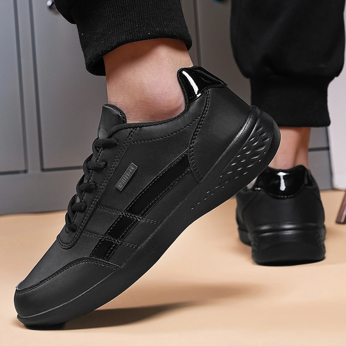 Leather PU Men's Shoes Sneaker - Badminton Shoes Men recension och pris