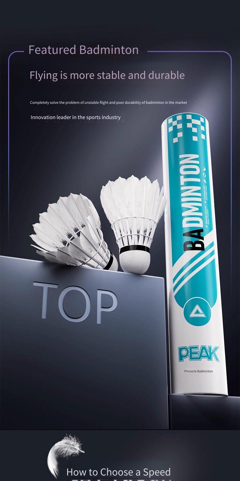 PEAK Goose Feather Badminton O - Feather Shuttlecock recension och pris