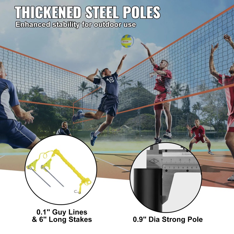 4-Way Volleyball Net 14 x 14FT - Badminton Bag recension och pris