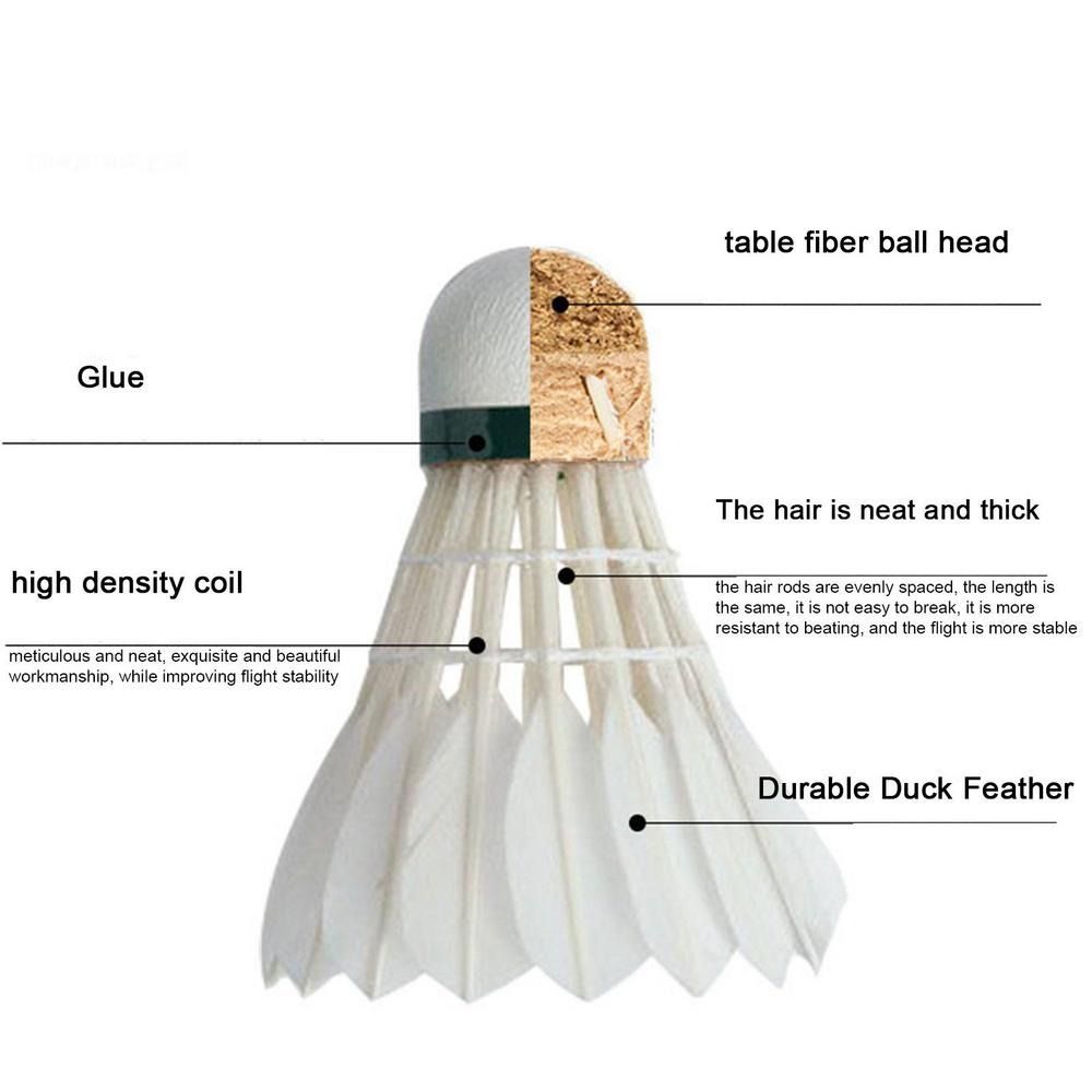 3/6/12PCS Professional Badmint - Feather Shuttlecock recension och pris